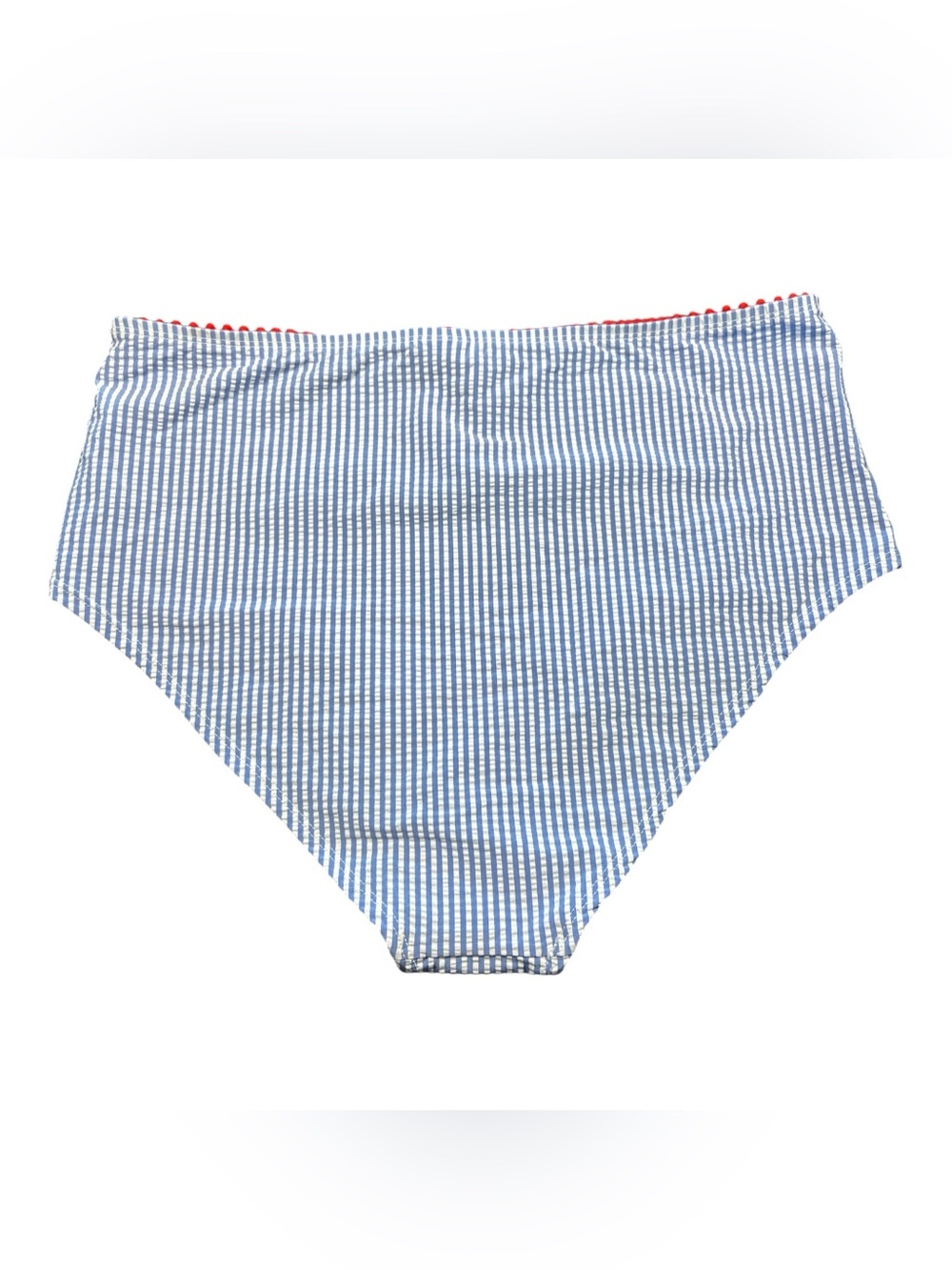 J.CREW Size L/XL Coastal Blue and White Stripe Bikini NWT - Picture 7 of 8